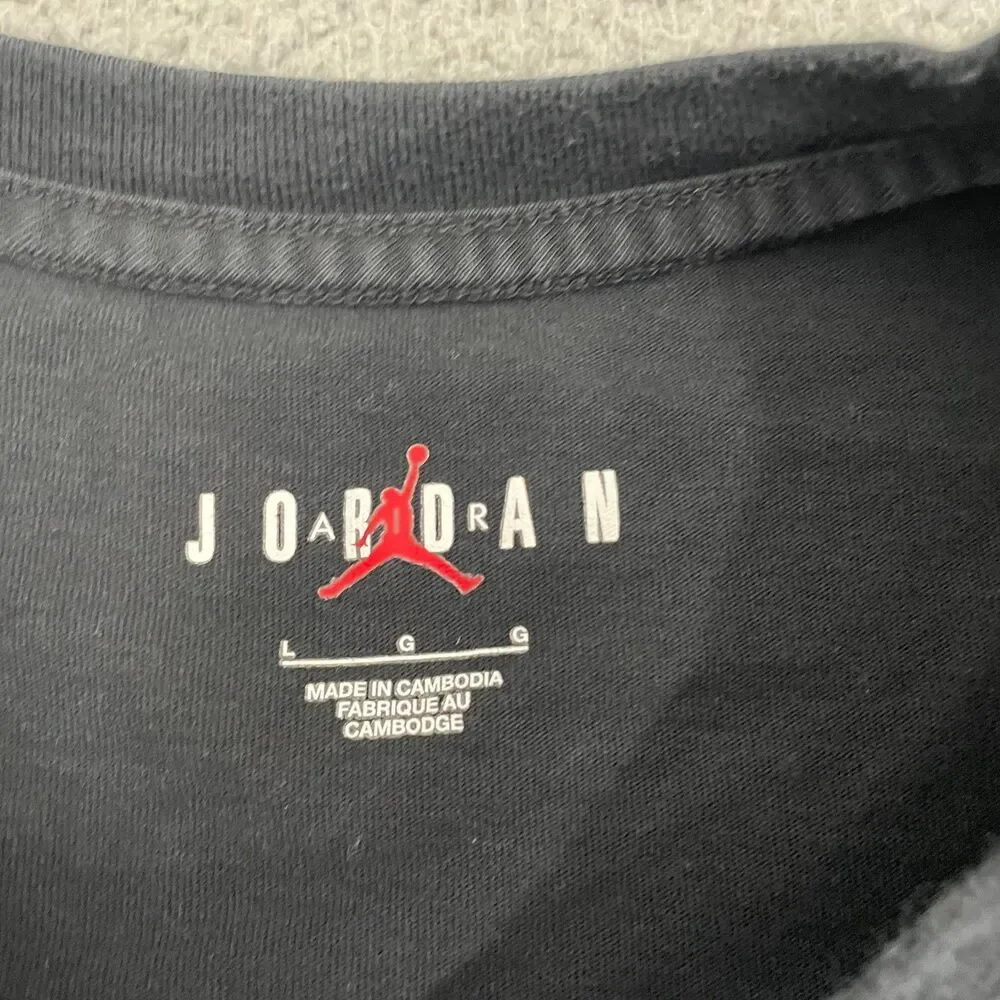 Air Jordan Flight Essentials Tee L Black Retro Jordan 1‎ Jumpman Short Sleeve